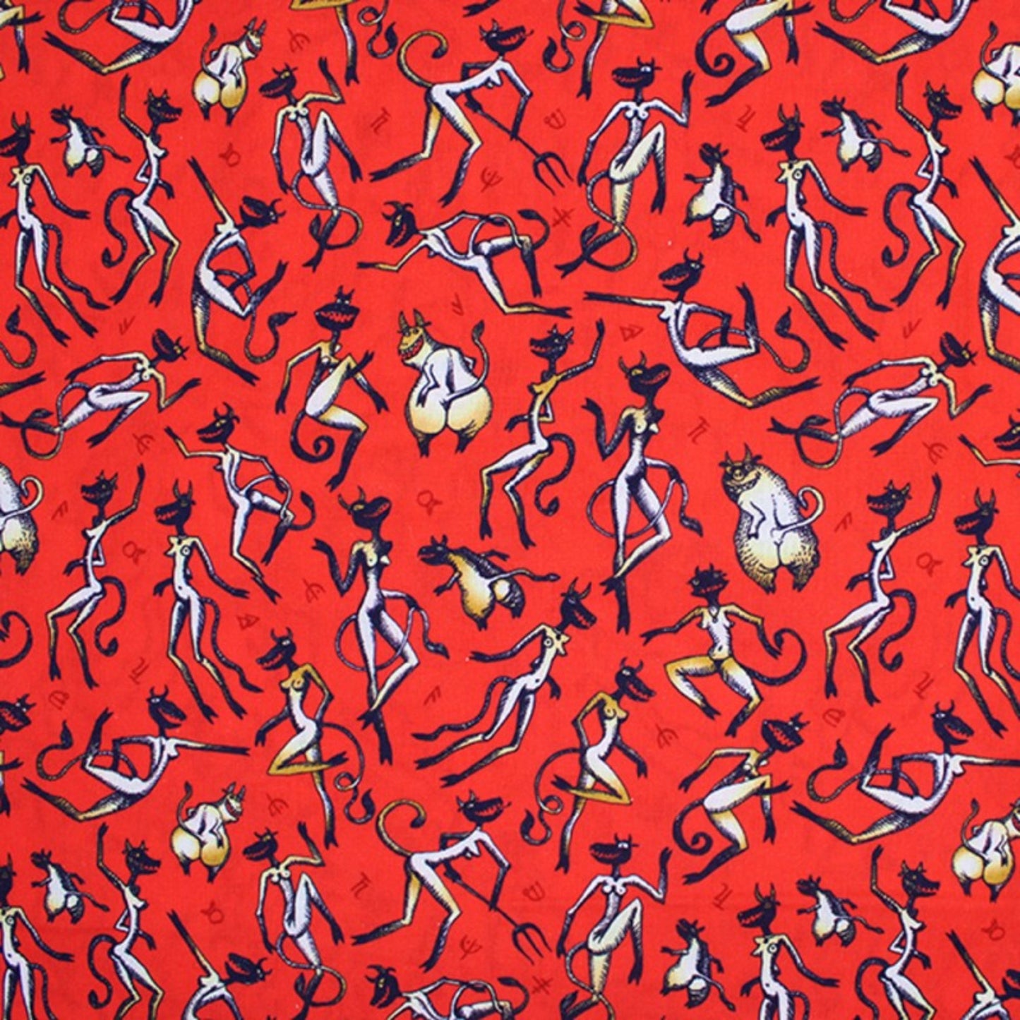 Devil Dance Printed 100% Cotton Fabric