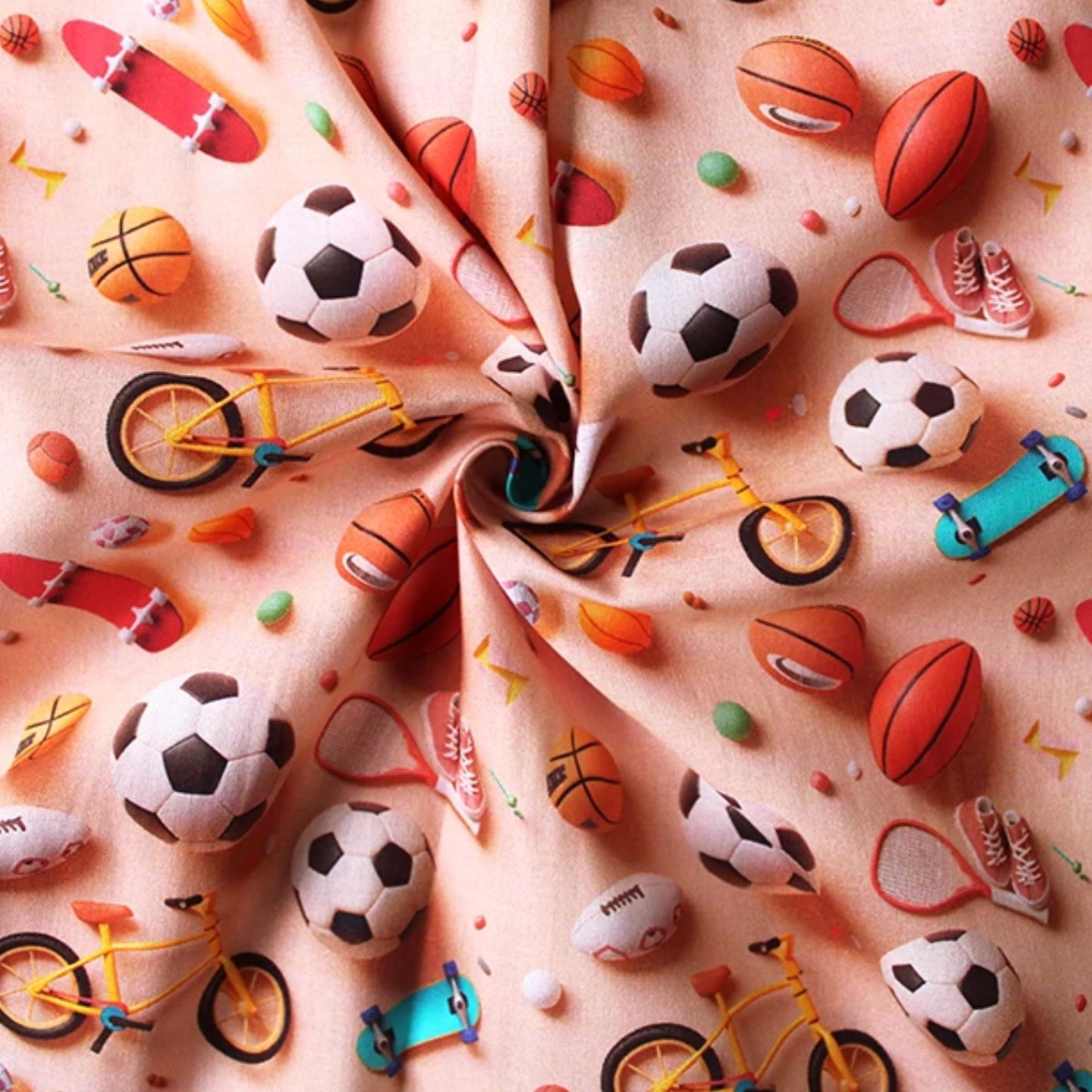 Sports Printed 3D Cotton Fabric
