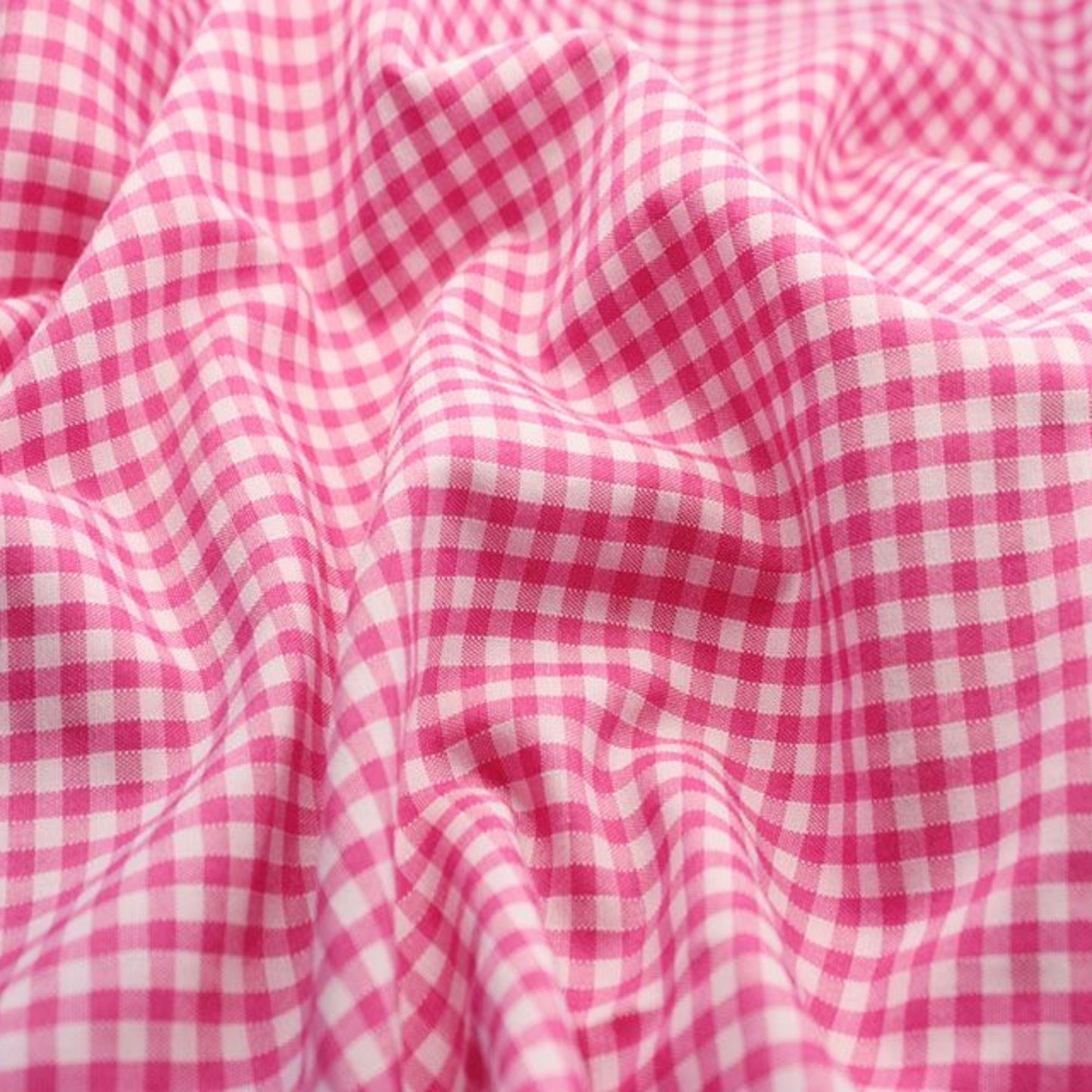 Gingham Polycotton Fabric 1/4 - Various Colours