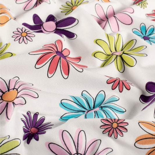 Cotton Jersey Fabric - Floral